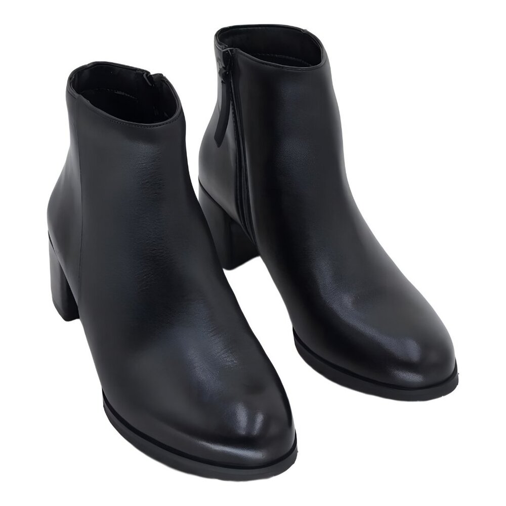 Naturalizer Bay Waterproof Ankle Boot Block Heel - Black 8.5 Wide